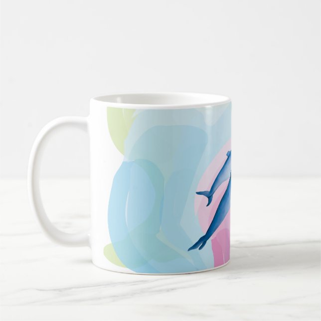 Taza De Café Mar asombroso con delfines (Izquierda)