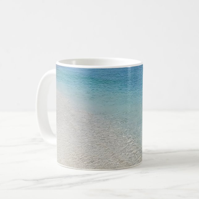 Taza De Café Mar Caribe de Curacao (Anverso izquierdo)