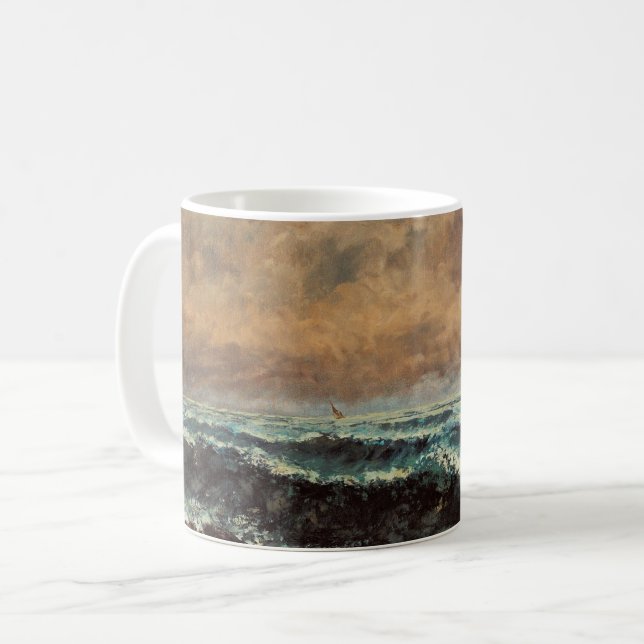 Taza De Café Mar de Otoño - Gustave Courbet (Anverso izquierdo)