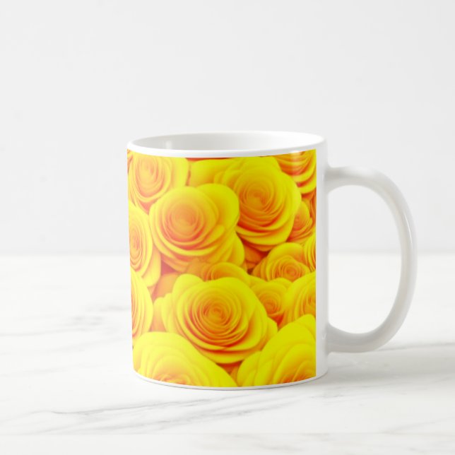 Taza De Café Mar de Rosas Doradas (Derecha)