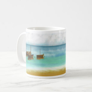 TAZA DE CAFÉ MAR RESTUMBRAL TRANQUILO Y CAFÉ DE BARCO