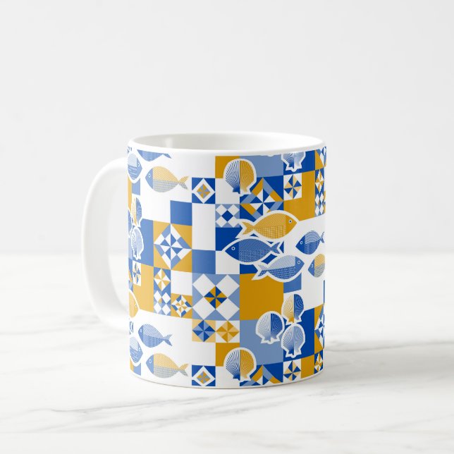 Taza De Café Mar y baldosas (Anverso izquierdo)