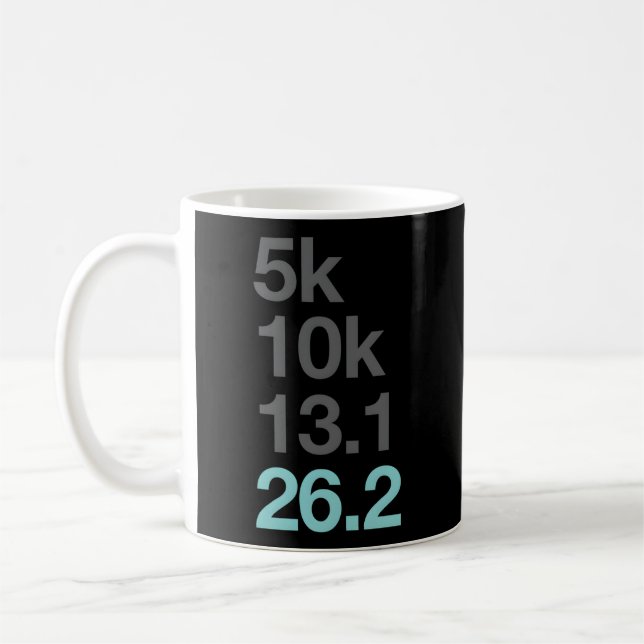 Taza De Café Marathon Runners 5K 10K 131 262 Maratonista (Izquierda)