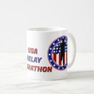 Taza De Café Maratón / Carrera de relevos patriótica de EE. UU.