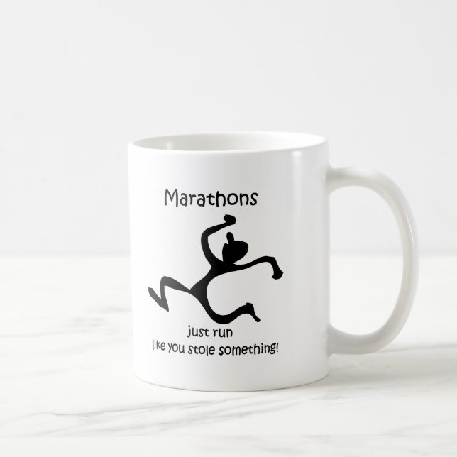 Taza De Café Maratón divertido (Derecha)