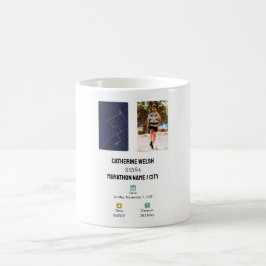 Taza De Café Maratón Maratonista Finalizador Corriendo Corredor