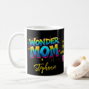 Taza De Café Maravilla mamá cita flores en el Día de la Madre