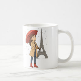 Taza De Café Maravilla parisina" – Dziewczyna z parasolką pod W