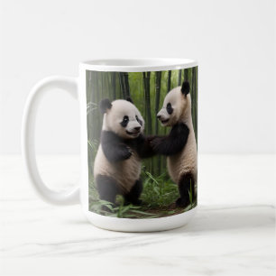 Taza De Café Maravillas caprichosas: Los bebés pandas juegan en