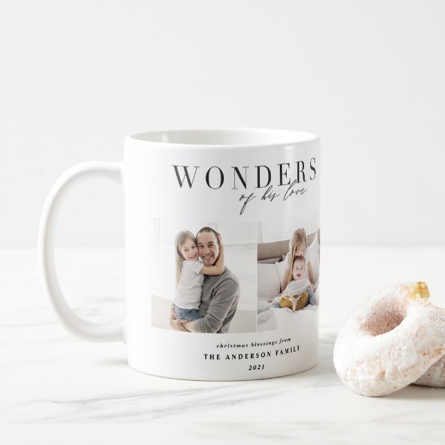 Taza De Café Maravillas de sus Navidades religiosos amorosos (Con donut)