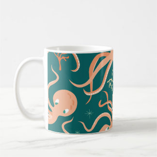 Taza De Café Maravillas Subacuáticas: Baile Starfish Octopus