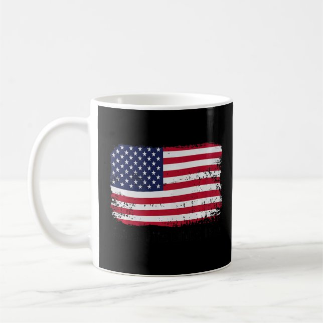 Taza De Café Maravillosa Bandera Estadounidense De Cumpleaños 6 (Izquierda)