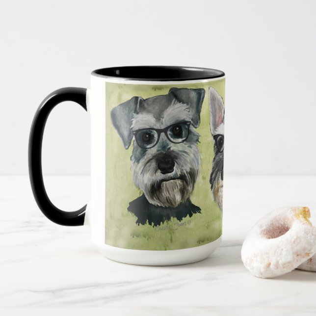 Taza de café maravillosa de los vidrios del (Con donut)