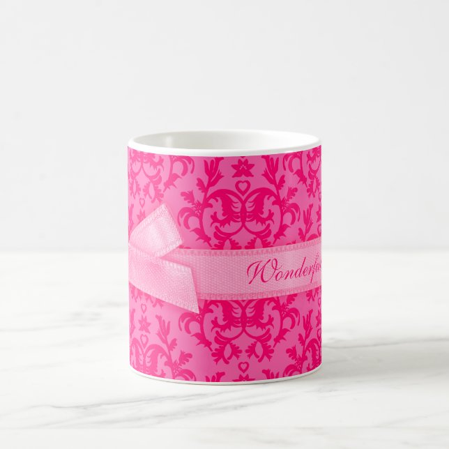 Taza De Café Maravillosa mamá damasca mami rosa caliente (Centro)
