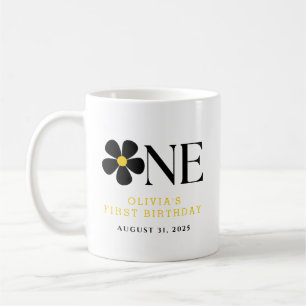 Taza De Café Maravilloso Fiesta de la Floral del primer cumplea