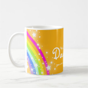 Taza De Café Maravilloso naranja de la hija arcoiris mug