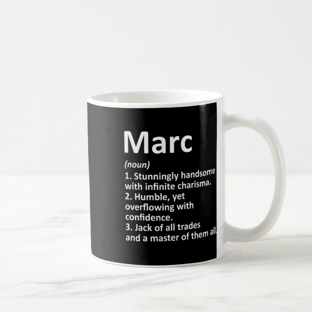Taza De Café Marc Definition Personalized Name Funny Birthday G (Derecha)