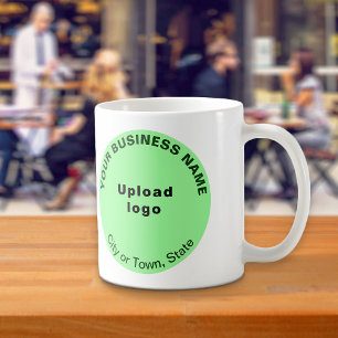 Taza De Café Marca comercial ligera de redondeo verde en Mug