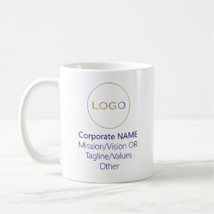 Taza De Café Marca de logotipo de redondeo corporativo Azul rea