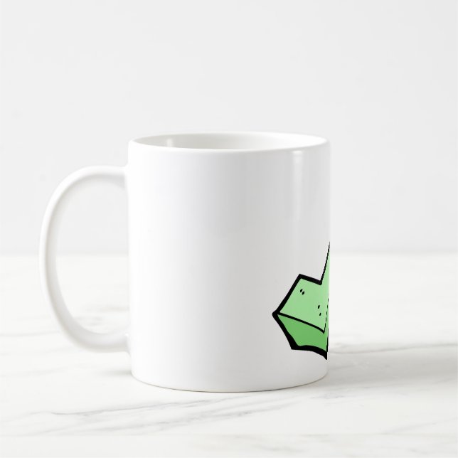 Taza De Café Marca de verificación verde (Izquierda)