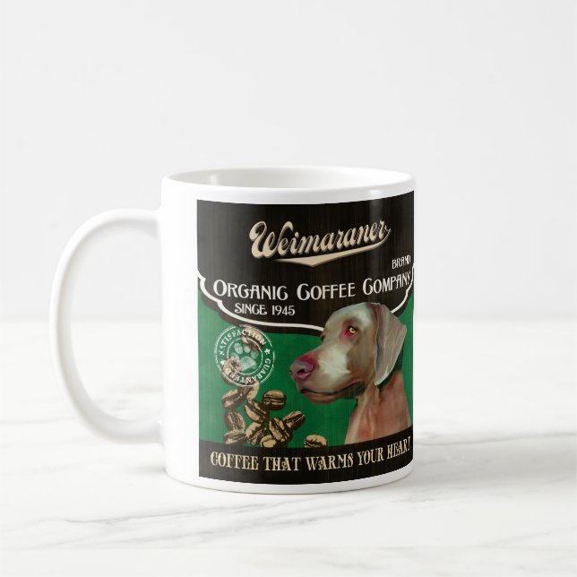 Taza De Café Marca de Weimaraner - Organic Coffee Company (Izquierda)