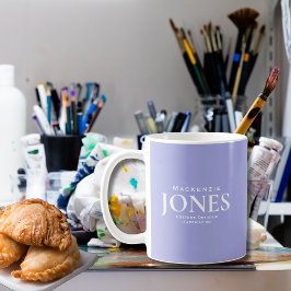 Taza De Café Marca personal Logotipo comercial moderno Purple
