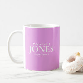 Taza De Café Marca personal Logotipo comercial moderno Rosa