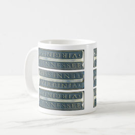 Taza De Café Marcador de calle estatal de doble cara