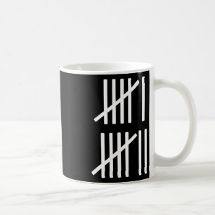 Taza De Café Marcas de conteo minimalistas 67 Meme jerga 6 7