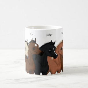 Taza De Café Marcas del caballo en los puerros ecuestres