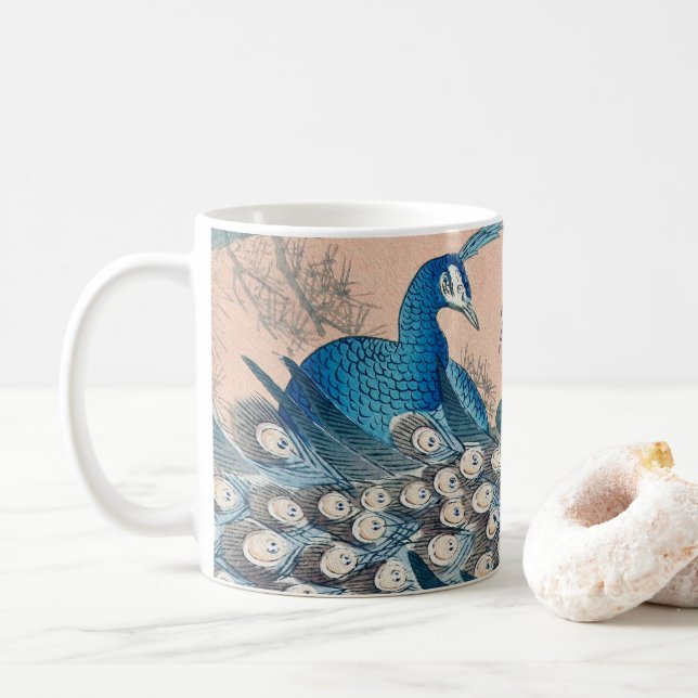 Taza De Café Marcas Verde azuladas azules (Con donut)