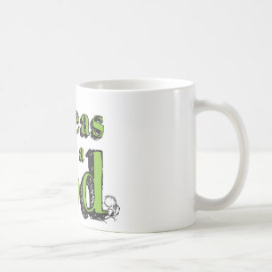 Taza De Café Marcas verdes dibujando guisantes de verdura Art 2
