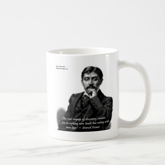 Taza De Café Marcel Proust y Famosa Cita (Derecha)