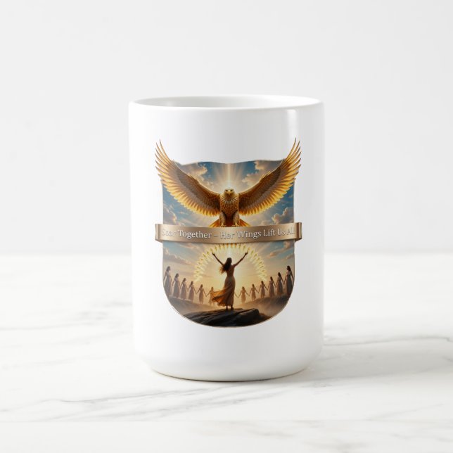Taza De Café March 8th Fierce Eagle Queen, Gift for Mother (Centro)