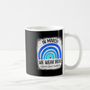 Taza De Café Marcha del Arcoiris Vemos Cáncer Colorrectal Azul