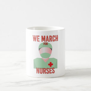 Taza De Café Marchamos por enfermeras con escrutinio de enferme
