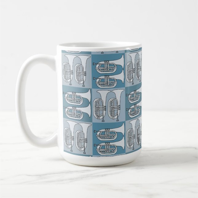 Taza De Café Marchando Baritone Crosshatch (Izquierda)