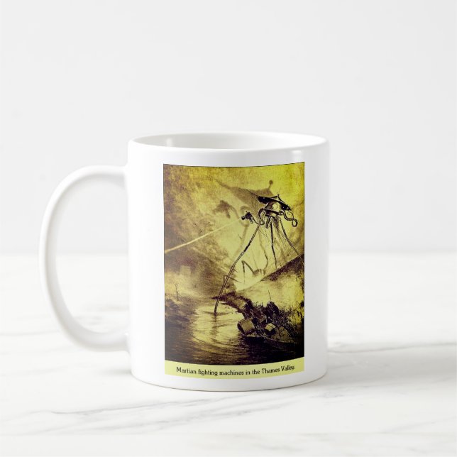 Taza De Café Marcianos descargando Rayos de Calor (Izquierda)