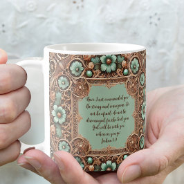 Taza De Café Marco de cobre y turquesa Fillagree personalizable