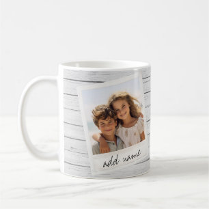 Taza De Café Marco de foto rústico con impresión de fondo de ta