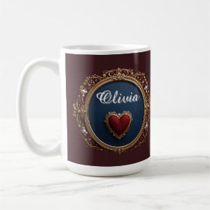 Taza De Café Marco de Oro Lujoso con Perlas