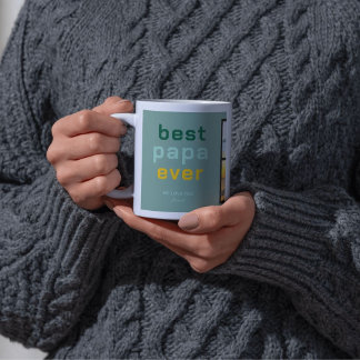 Taza De Café Marco de Papa Personalizado con Mensaje Conmovedor