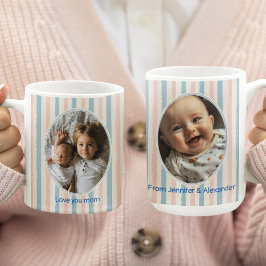 Taza De Café Marco de Pastel de Fotos Personalizadas Día de las