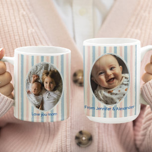 Taza De Café Marco de Pastel de Fotos Personalizadas Día de las