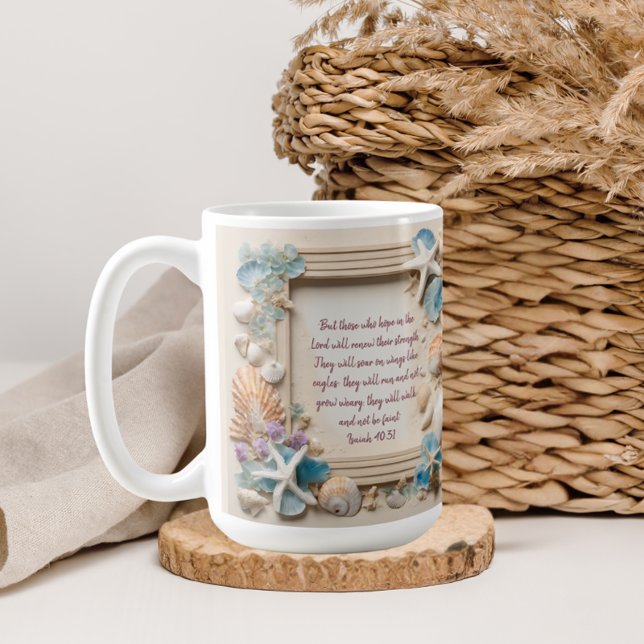 Taza De Café Marco de sueños de conchas marinas (Subido por el creador)