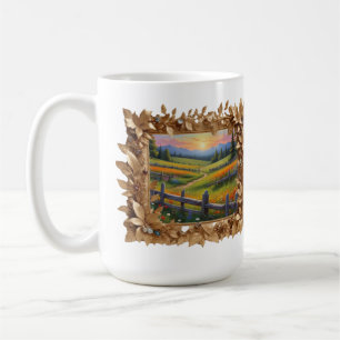 Taza De Café Marco dorado con pintura