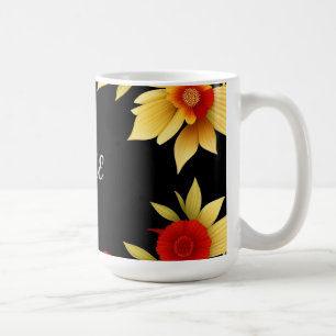 Taza De Café Marco Floral Elegante