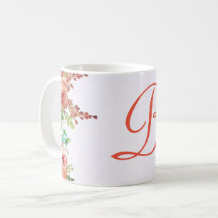 Taza De Café Marco floral personalizado