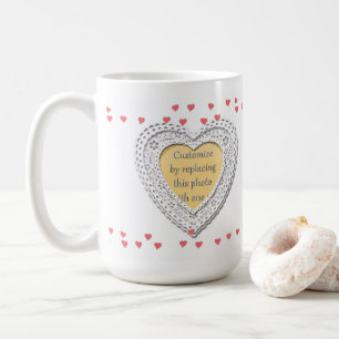 Taza De Café Marco fotográfico con corazoncitos
