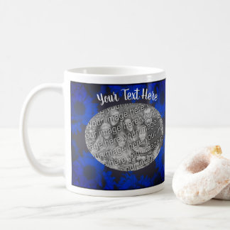 Taza De Café Marco fotográfico girasol azul personalizado